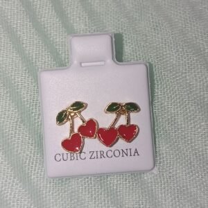 Pendientes cereza corazón