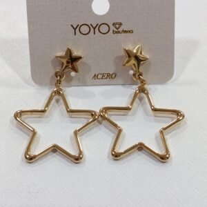 Pendientes colgantes de estrella