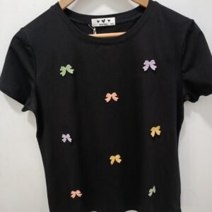 Camiseta Lazos Colores Negra M/L