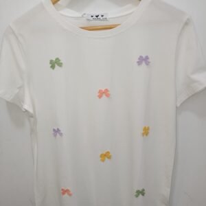Camiseta Lazos de Colores Blanca XL